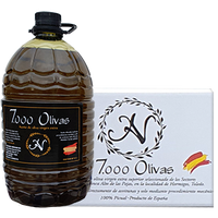 Garrafa de aceite de oliva virgen extra 5l 7000 olivas. PET con caja protectora
